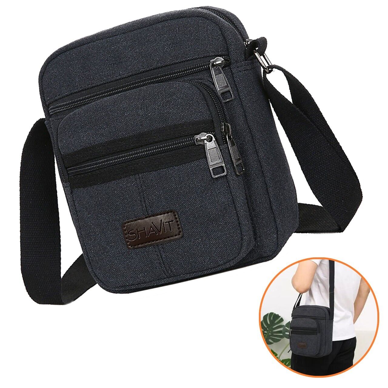 Sport Crossbody Bag Canvas  Casual Shoulder Bag Handbag Pouch Messenger