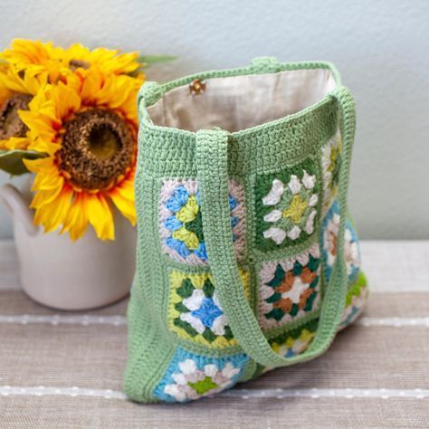 Hand-woven Grandmother's Checkered Shoulder Bag