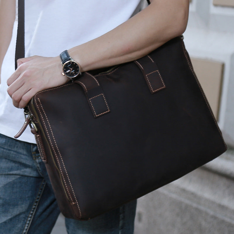 Leather Men's Business messenger Bag