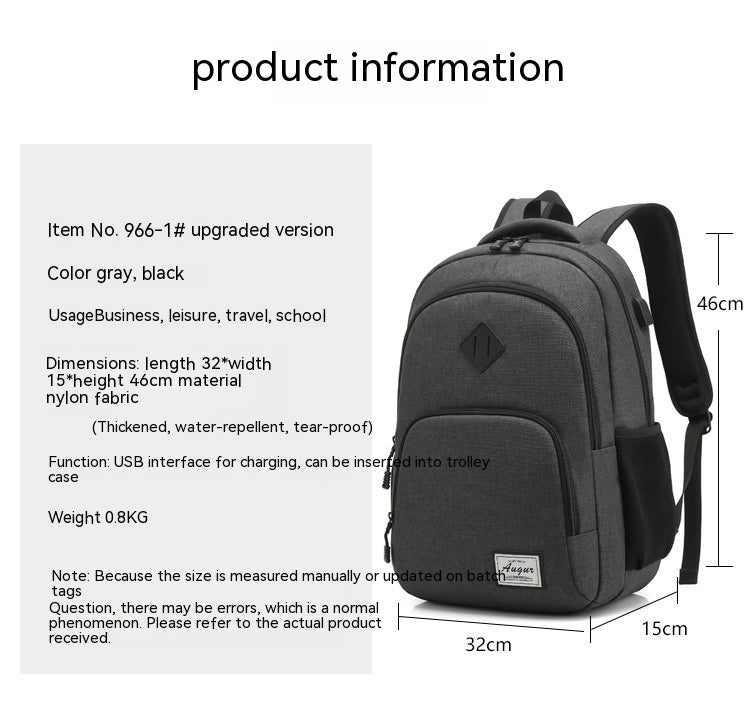 Backpack Simple and lightweight with USB Interface