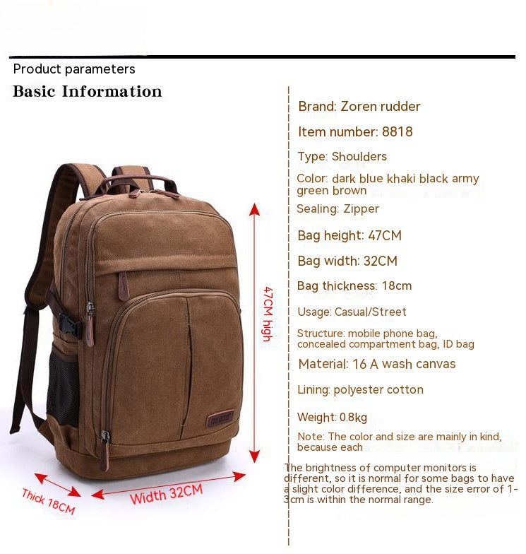 Large Capacity Waterproof Canvas Bag