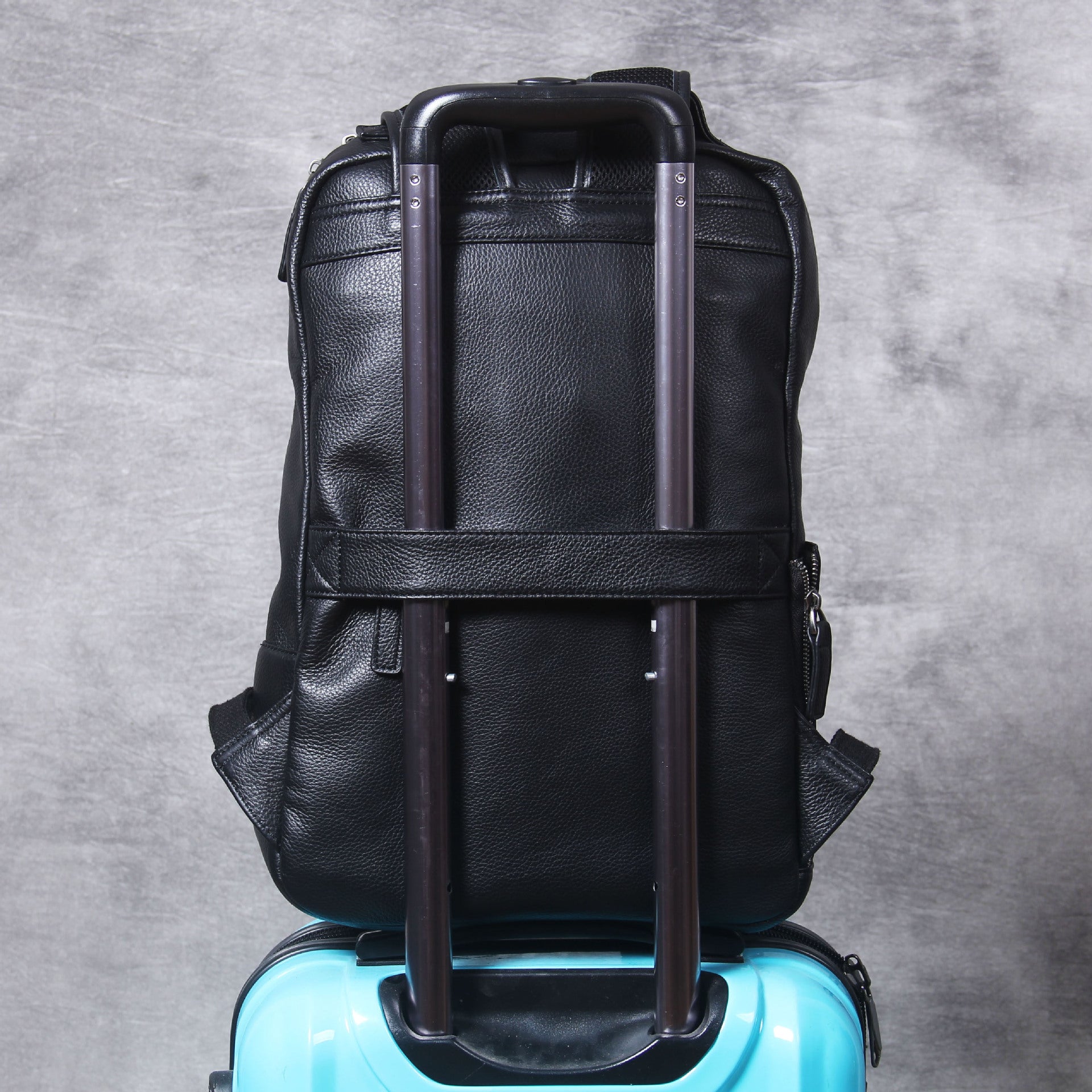 Black Leather Backpack Handmade Travel Backpack