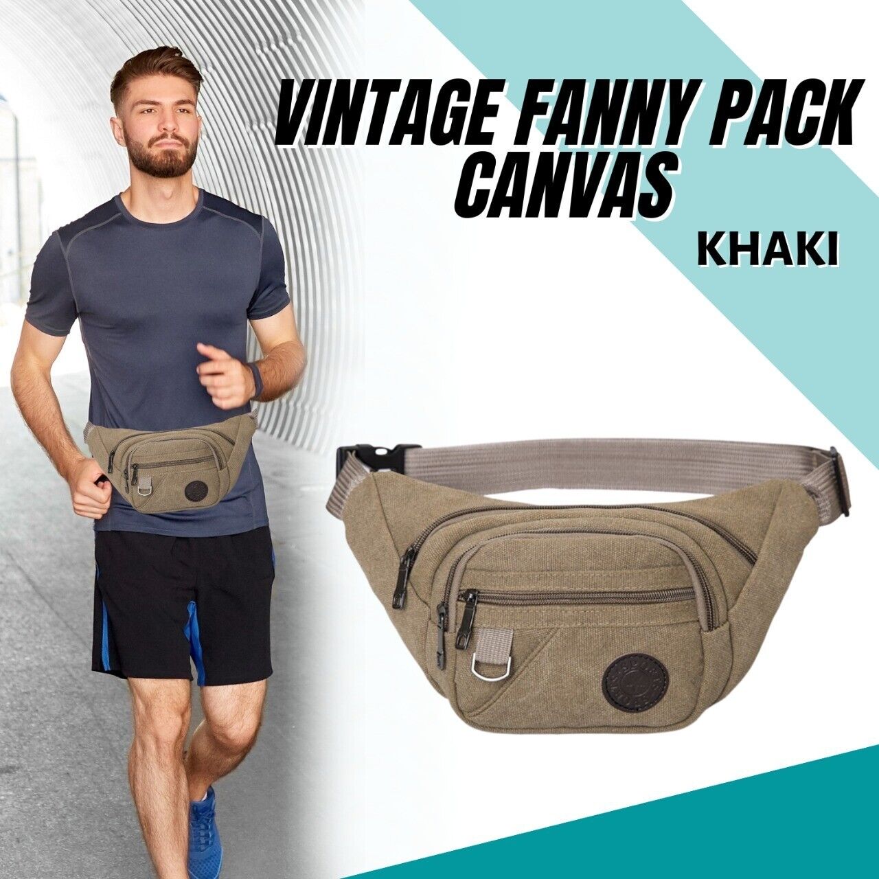 Fanny Pack Belt waist Bag Cross body Sling Shoulder Travel Sport Pouch.