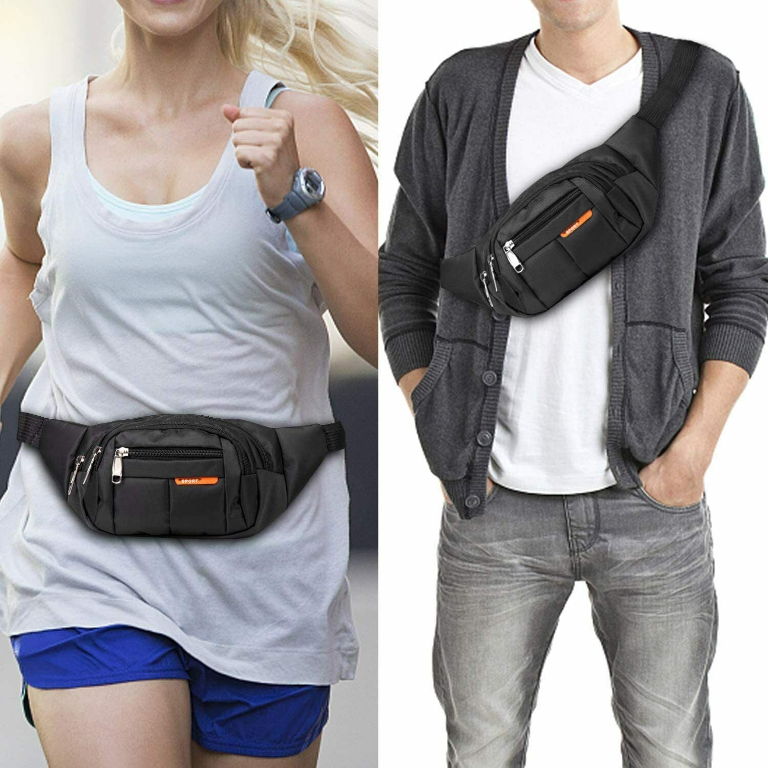 Waist Bag Fanny Pack For Men, Women, Travel Purse Unisex