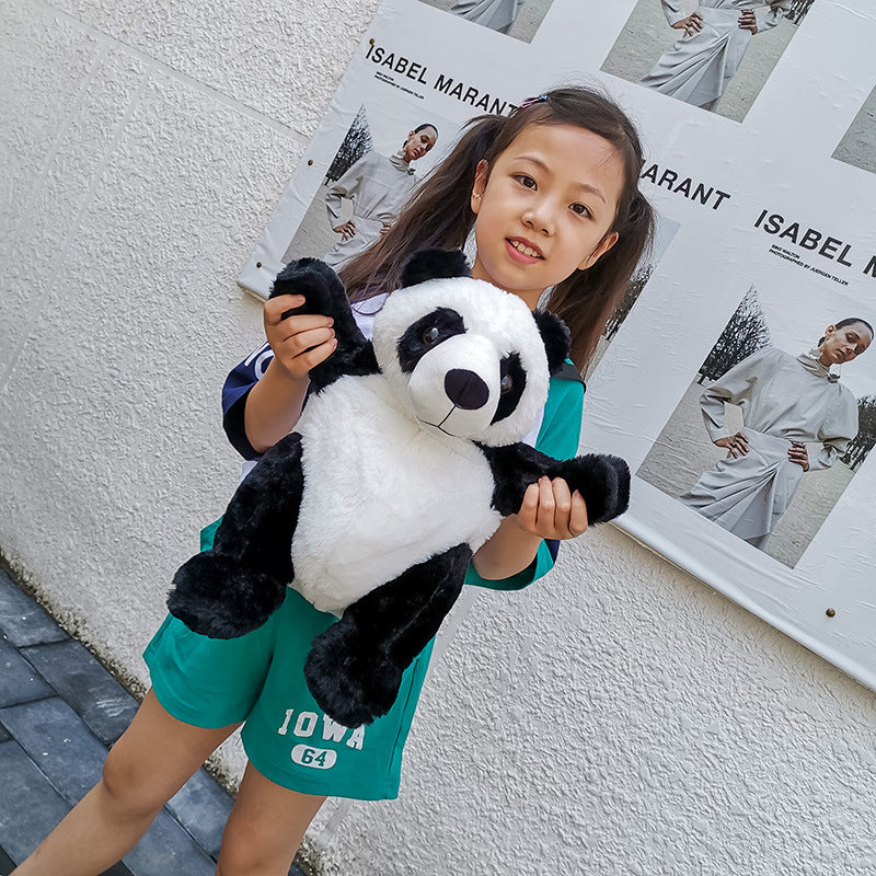 Cute Panda Small Backpack Boys And Girls Plush Bag