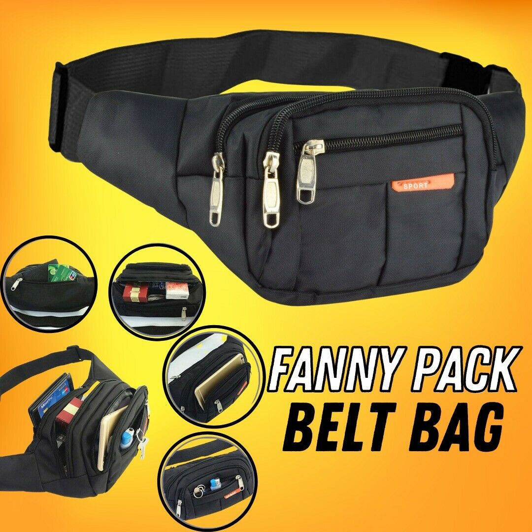 Waist Bag Fanny Pack For Men, Women, Travel Purse Unisex