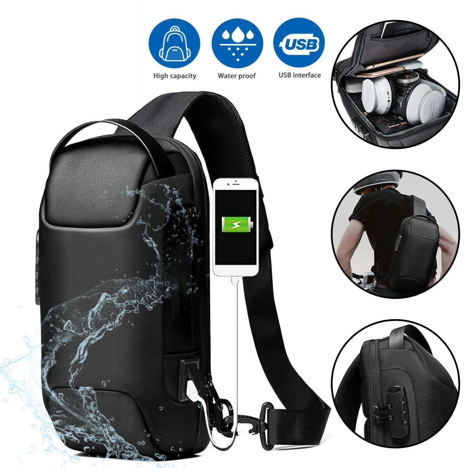 Multifunction Crossbody, Anti-theft ,USB backpack