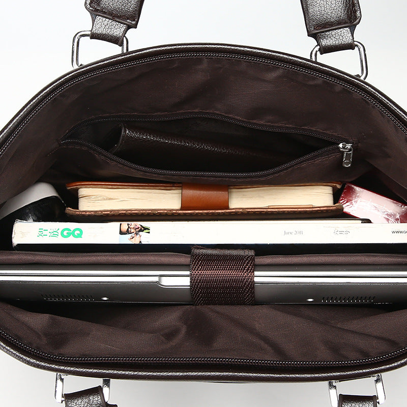 Casual Briefcase Horizontal Soft Leather