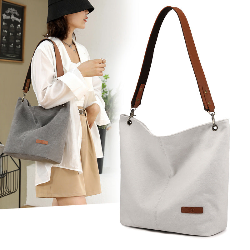 Women's Casual Canvas Shoulder Bag Large Capacity