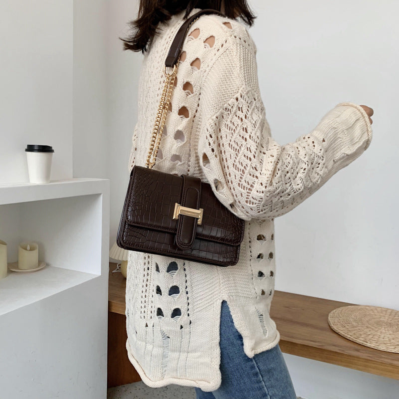 Women's Bag Textured Shoulder Small Square Bag