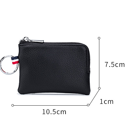 Men's Coin Purse  Leather Mini Zip, Driving License Key Case, Card Holder, Ultra-thin