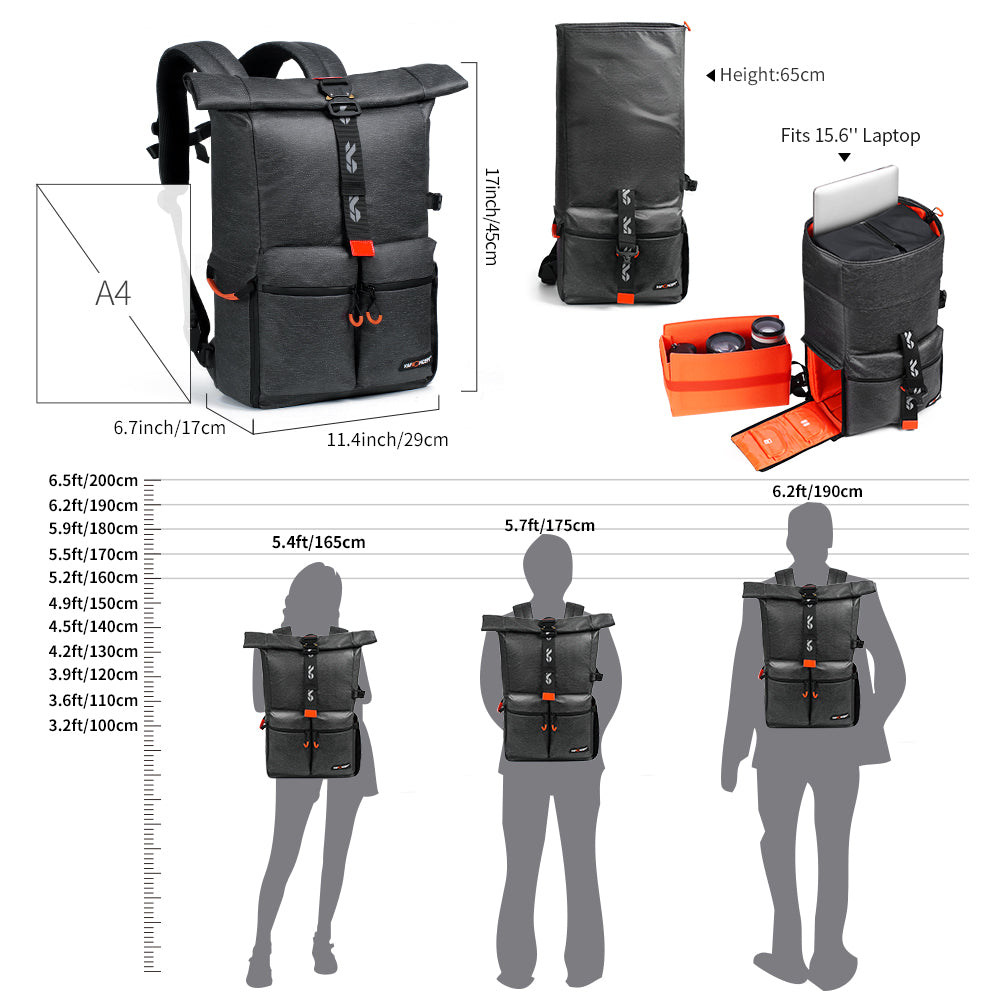 Digital Camera Bag Multifunctional Camera Bag K&F Concept