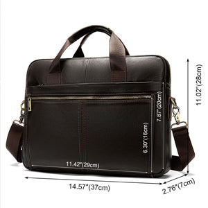 Men's Business Cowhide Laptop Bag