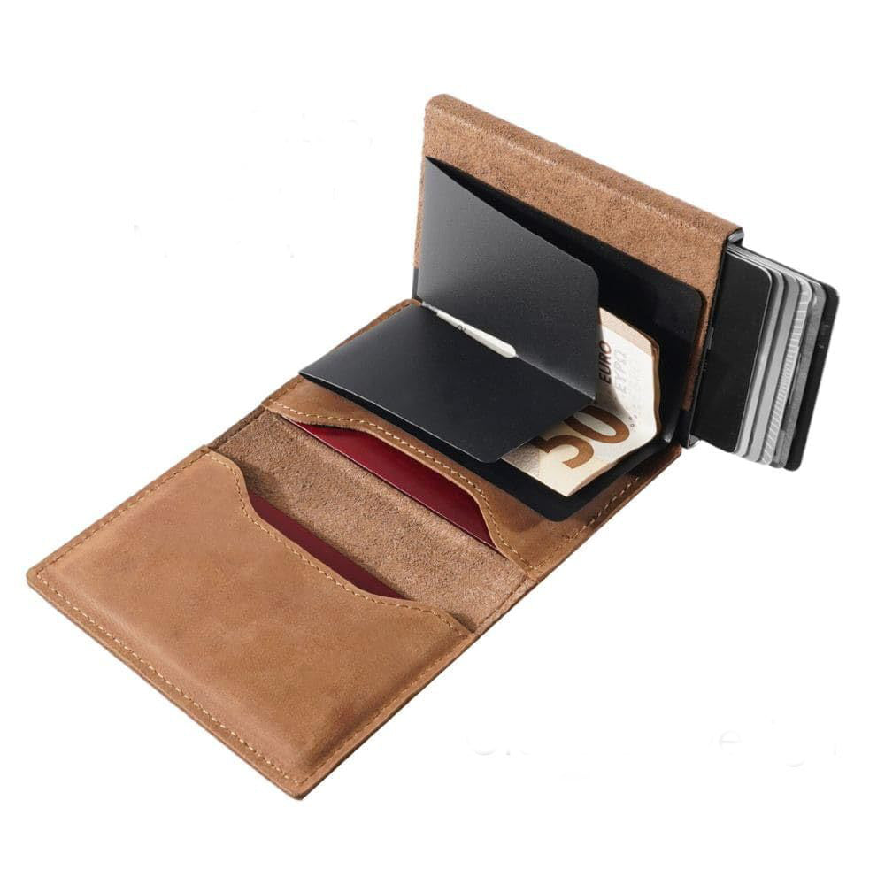 Men's Wallet Automatic Pop Card Aluminum Box RFID