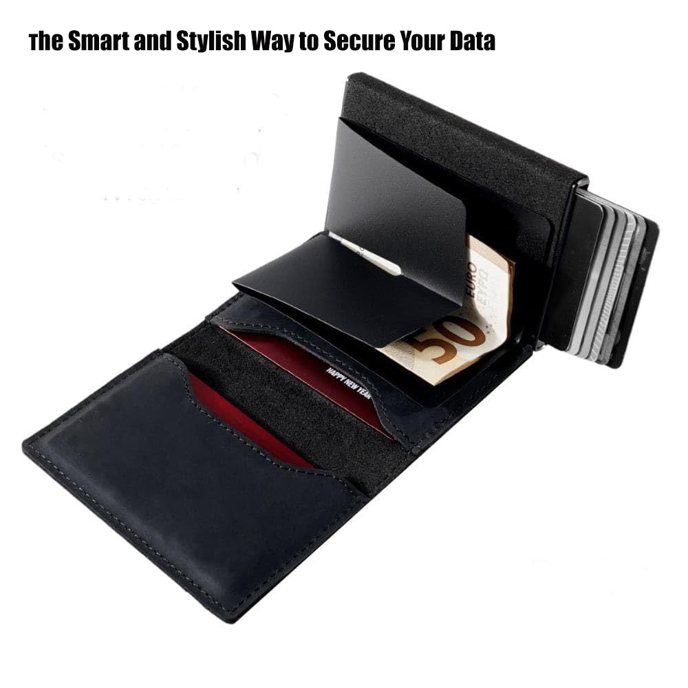 Men's Wallet Automatic Pop Card Aluminum Box RFID