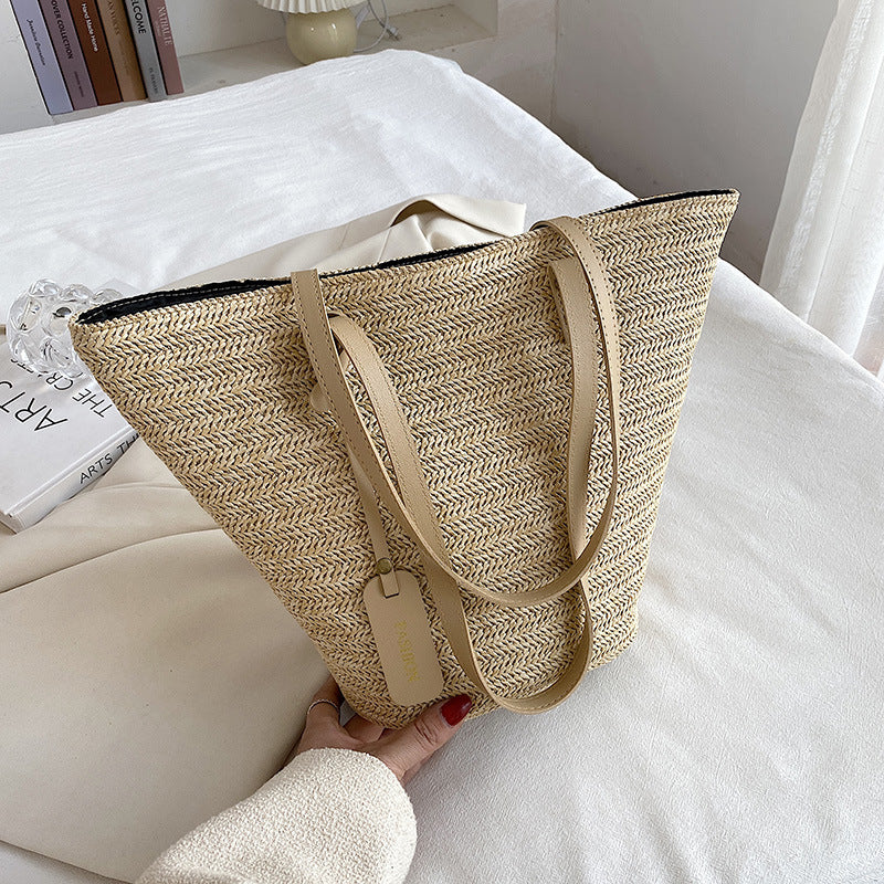 Straw Braided Bag One Shoulder Portable Leisure Simple