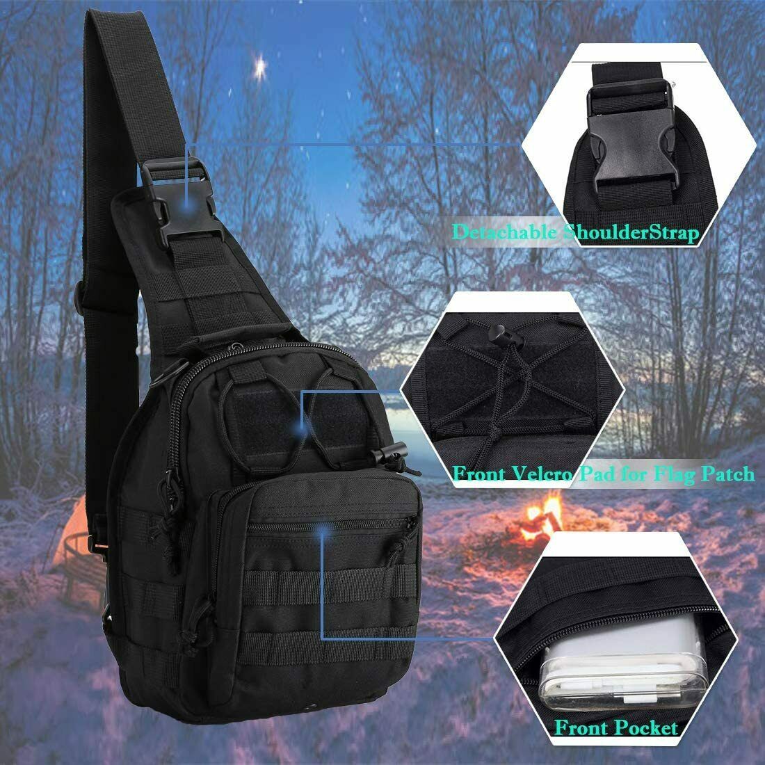 Men Backpack Tactical Sling Bag